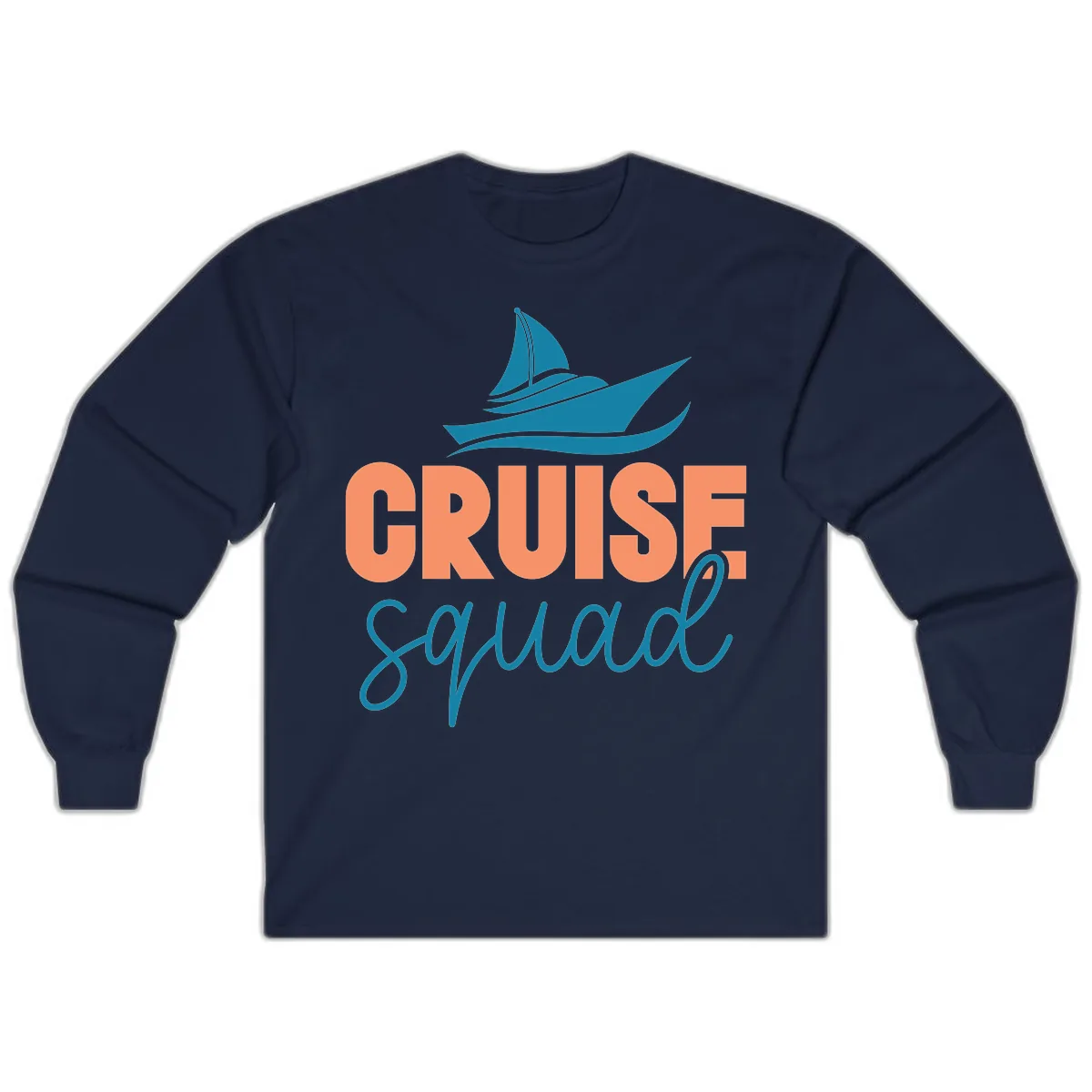 Cruise Squad Sailboat Long Sleeve in Navy