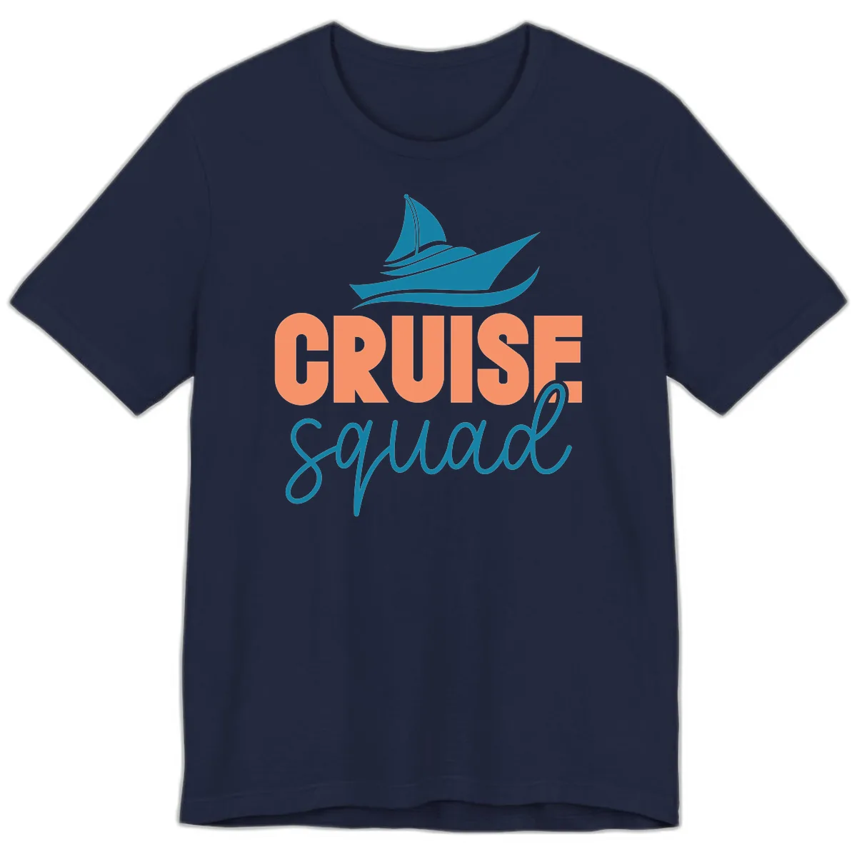 Cruise Squad Sailboat Premium T-Shirt in Navy