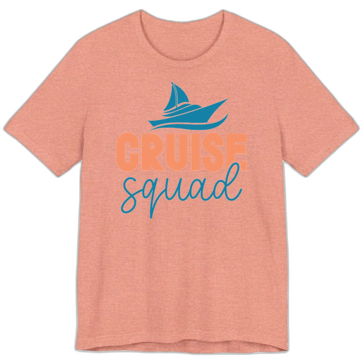 Cruise Squad Sailboat Premium T-Shirt in Heather Sunset