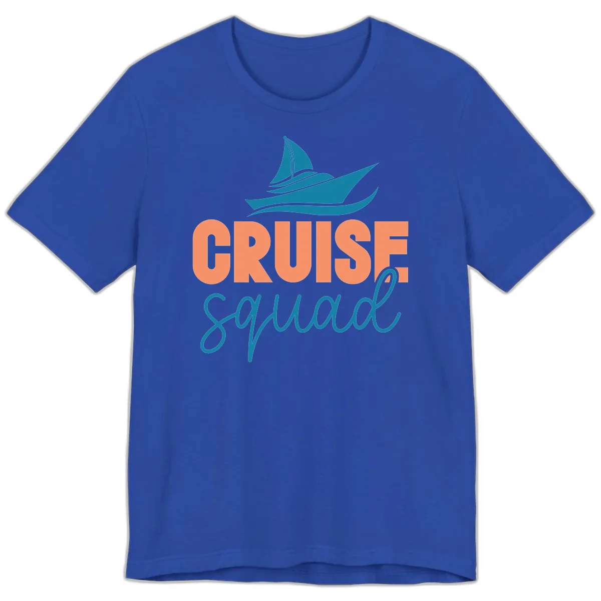 Cruise Squad Sailboat Premium T-Shirt in True Royal