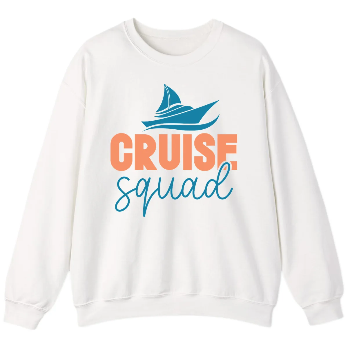 Cruise Squad Sailboat Sweatshirt in White