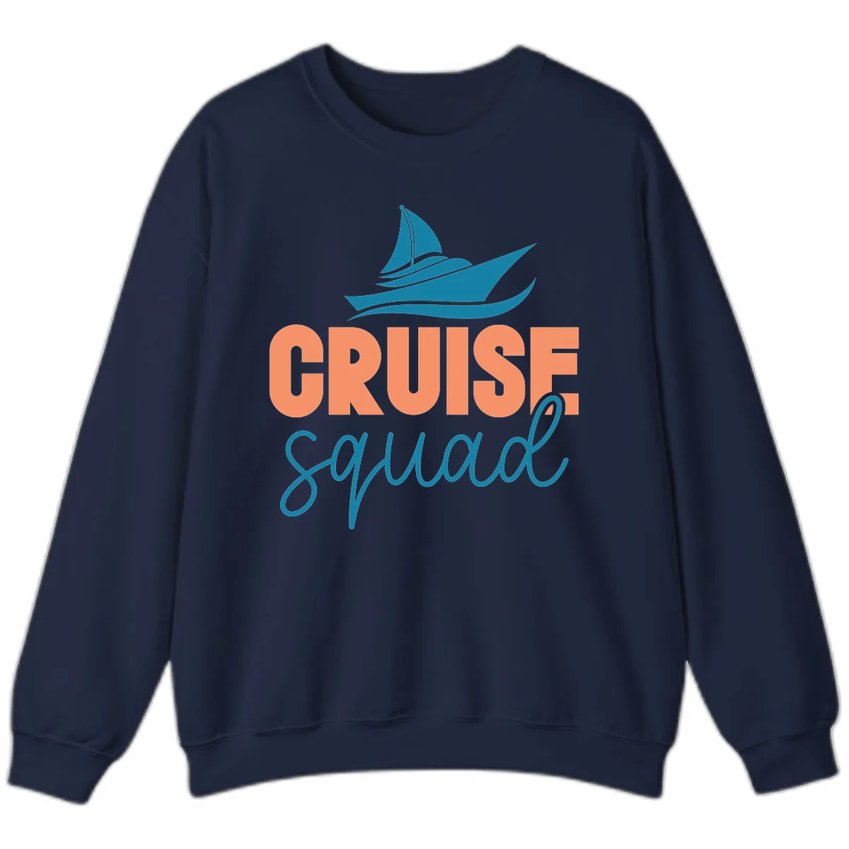 Cruise Squad Sailboat Sweatshirt in Navy