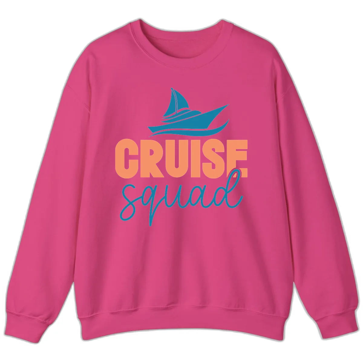 Cruise Squad Sailboat Sweatshirt in Heliconia