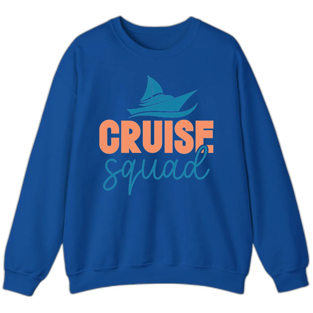 Cruise Squad Sailboat Sweatshirt in Royal