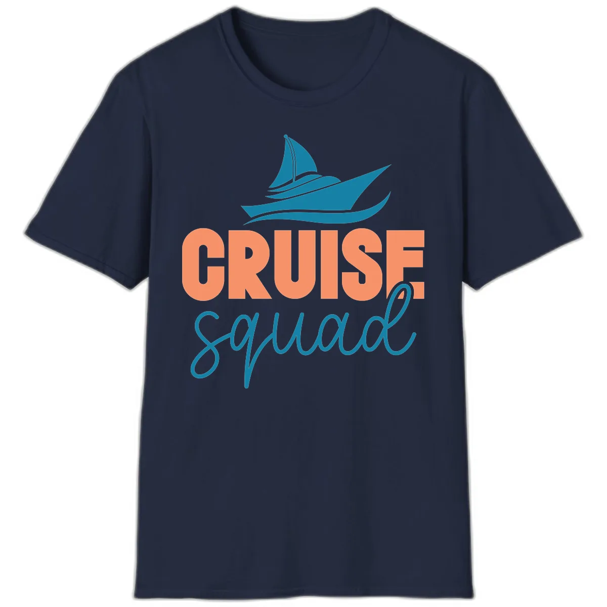 Cruise Squad Sailboat T-Shirt in Navy