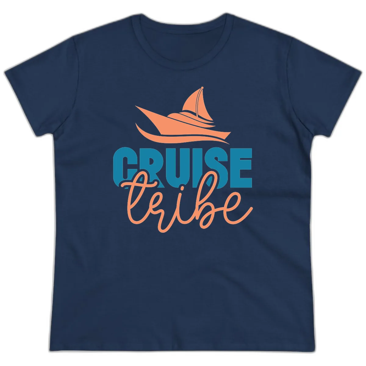 Cruise Vibe Ladies Tee in Navy