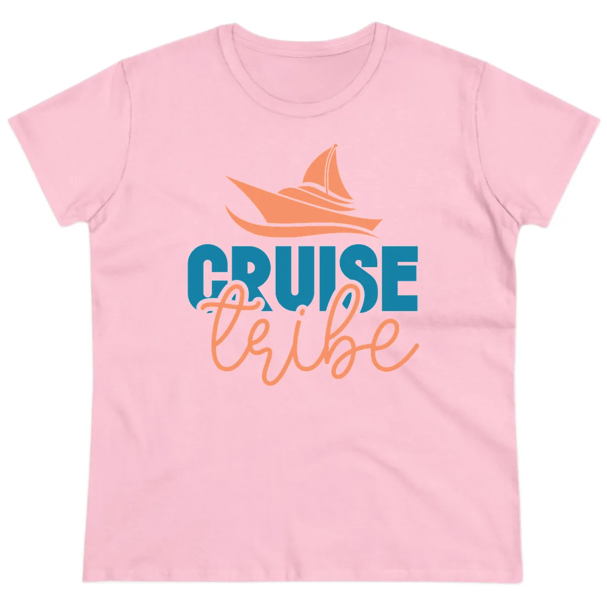 Cruise Vibe Ladies Tee in Light Pink