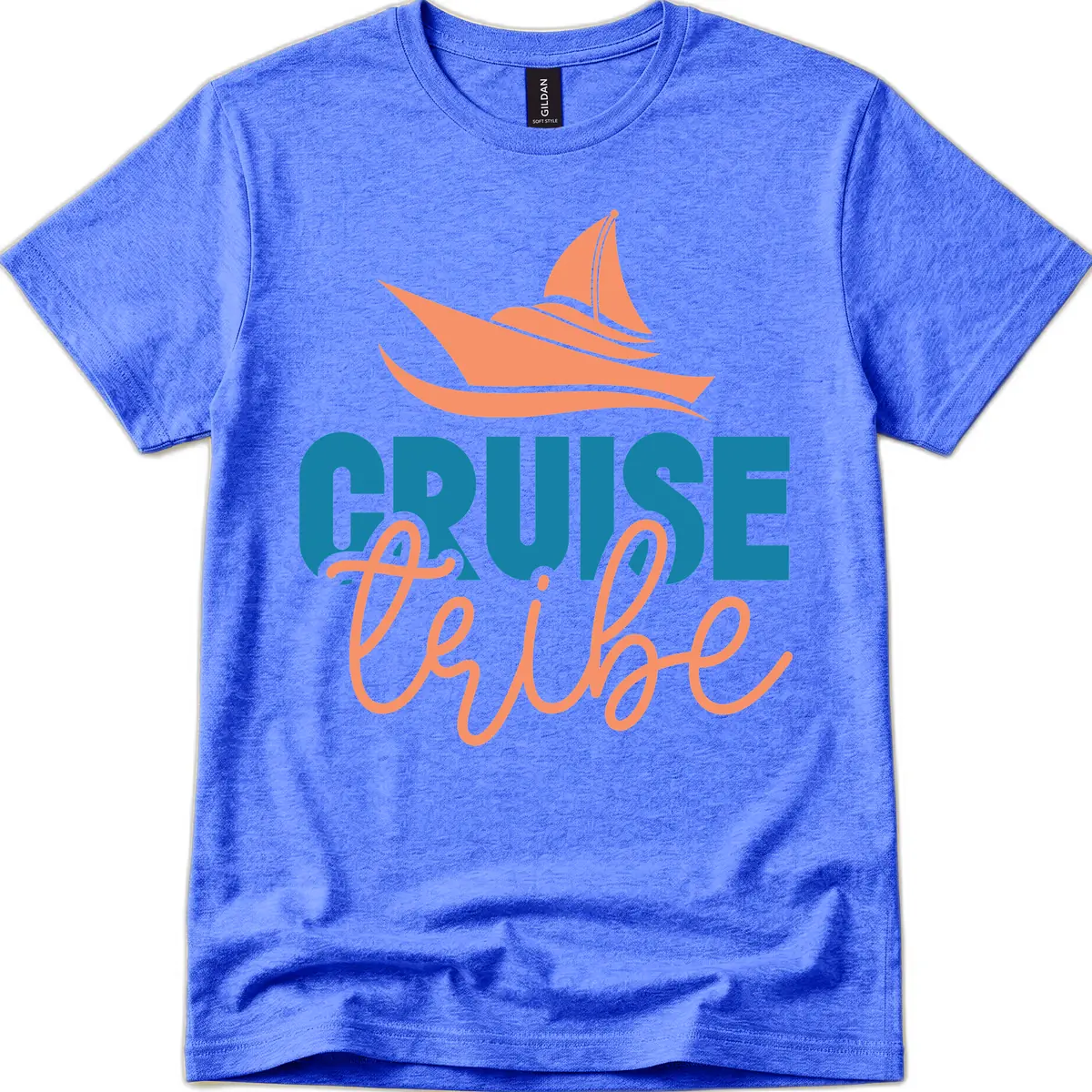 Cruise Vibe T-Shirt in Heather Royal