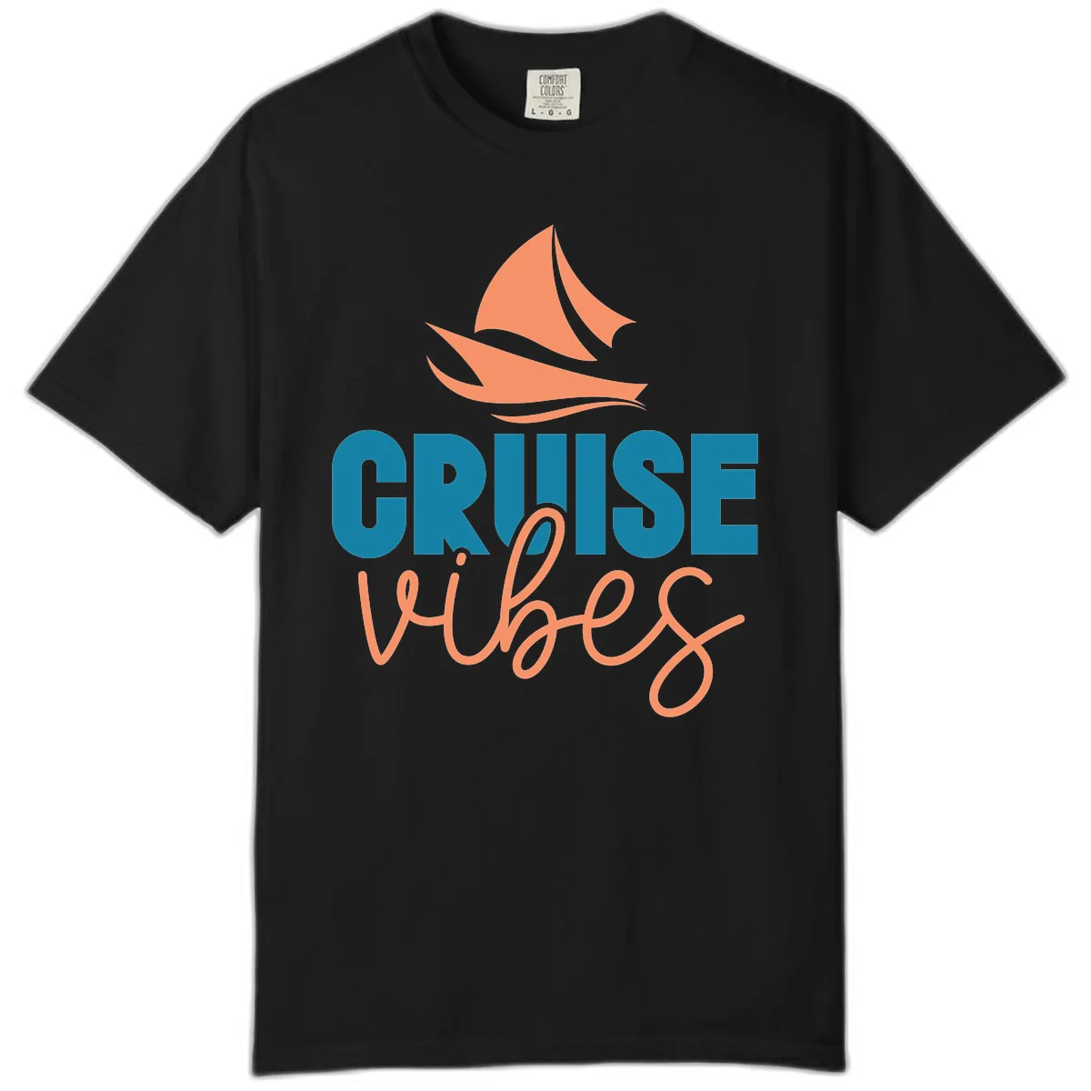 Cruise Vibes Sailing Design Comfort Color in Black