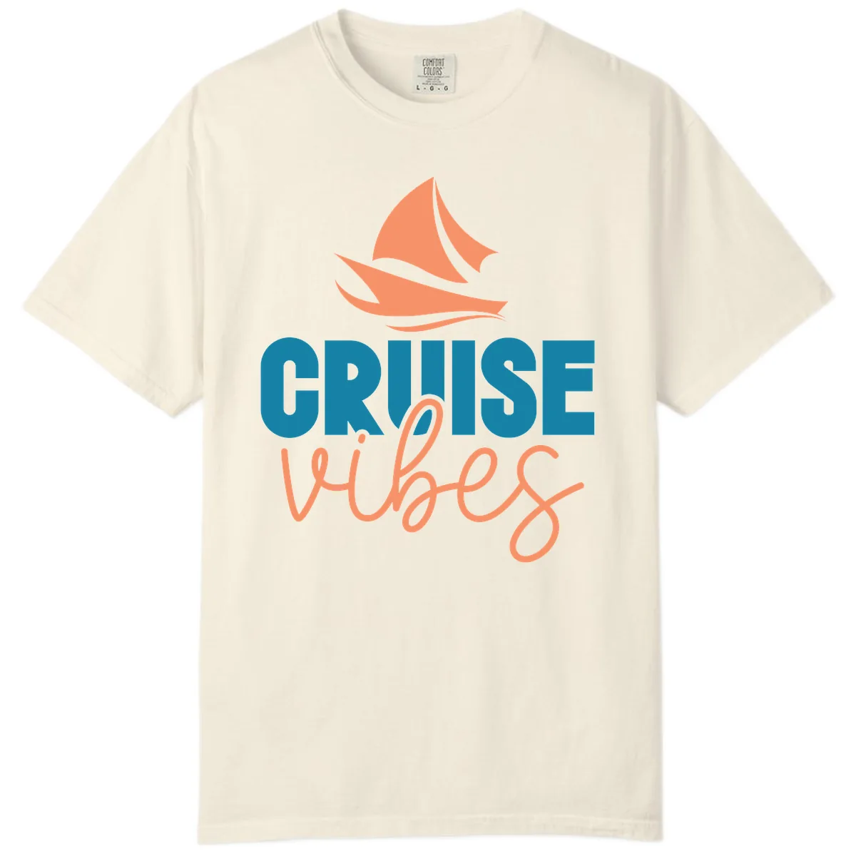 Cruise Vibes Sailing Design Comfort Color in Ivory