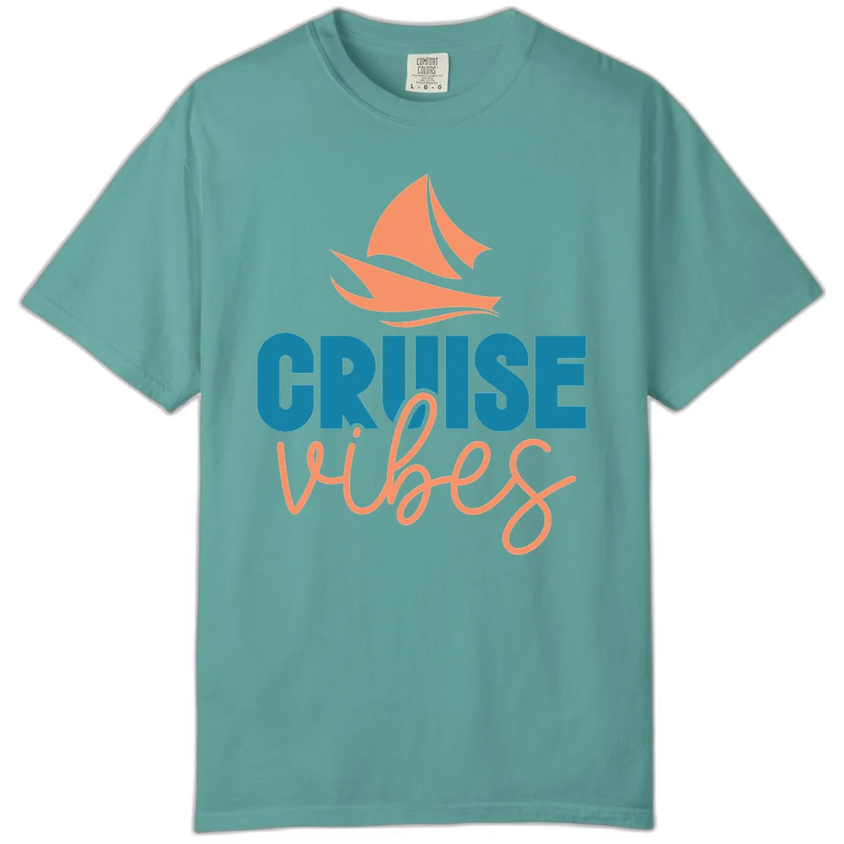 Cruise Vibes Sailing Design Comfort Color in Seafoam