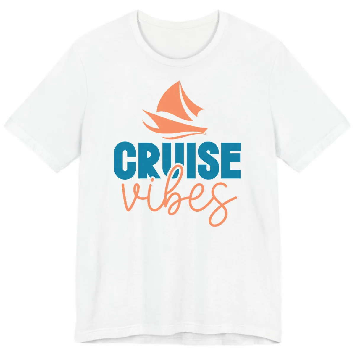 Cruise Vibes Sailing Design Premium T-Shirt in White