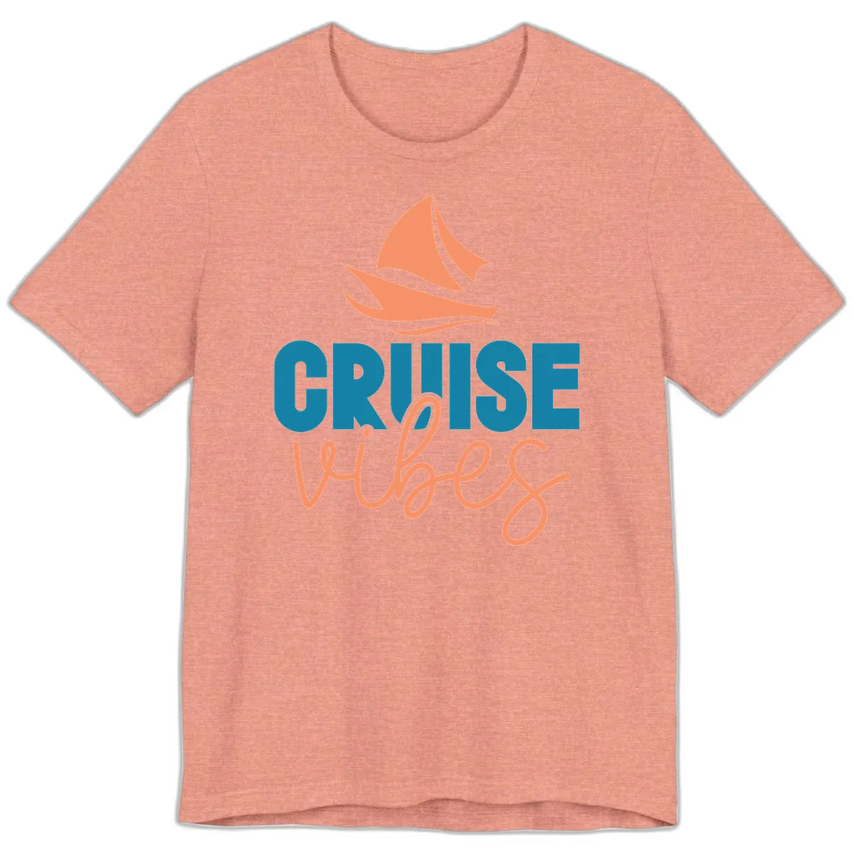Cruise Vibes Sailing Design Premium T-Shirt in Heather Sunset