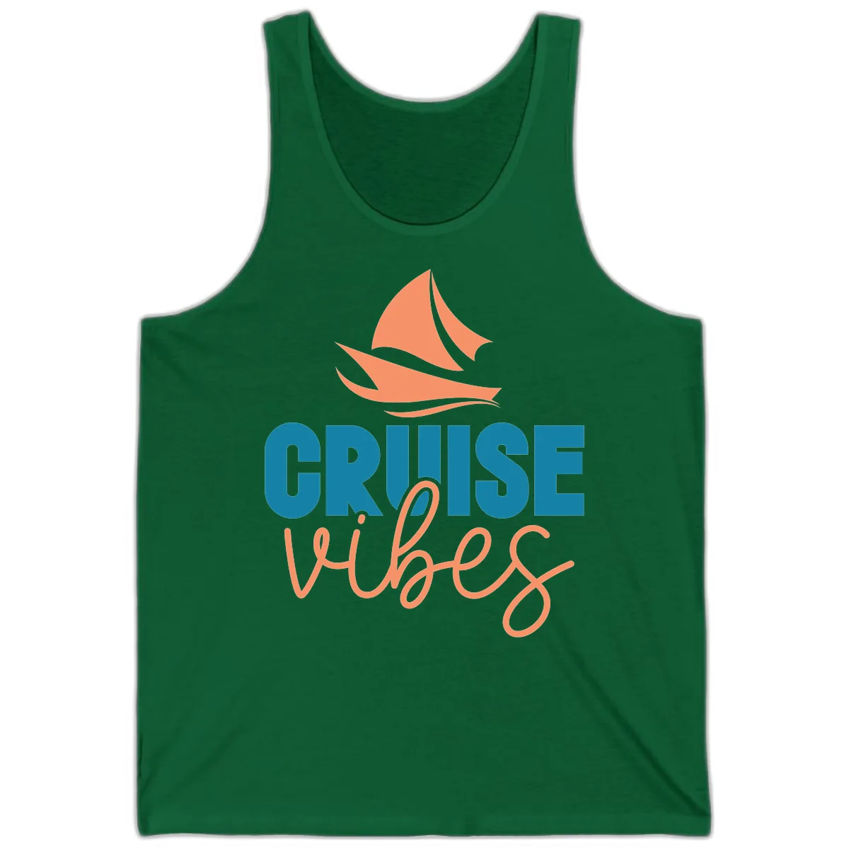 Cruise Vibes Sailing Design Tank in Kelly