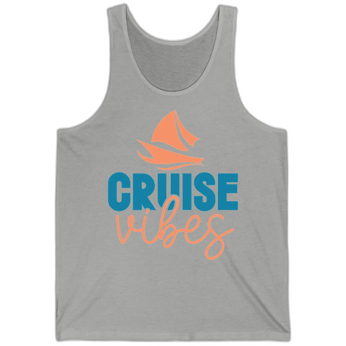 Cruise Vibes Sailing Design Tank in Athletic Heather