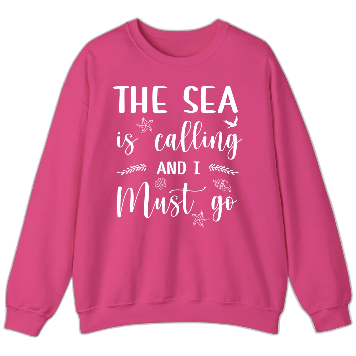 The Sea Is Calling Sweatshirt in Heliconia