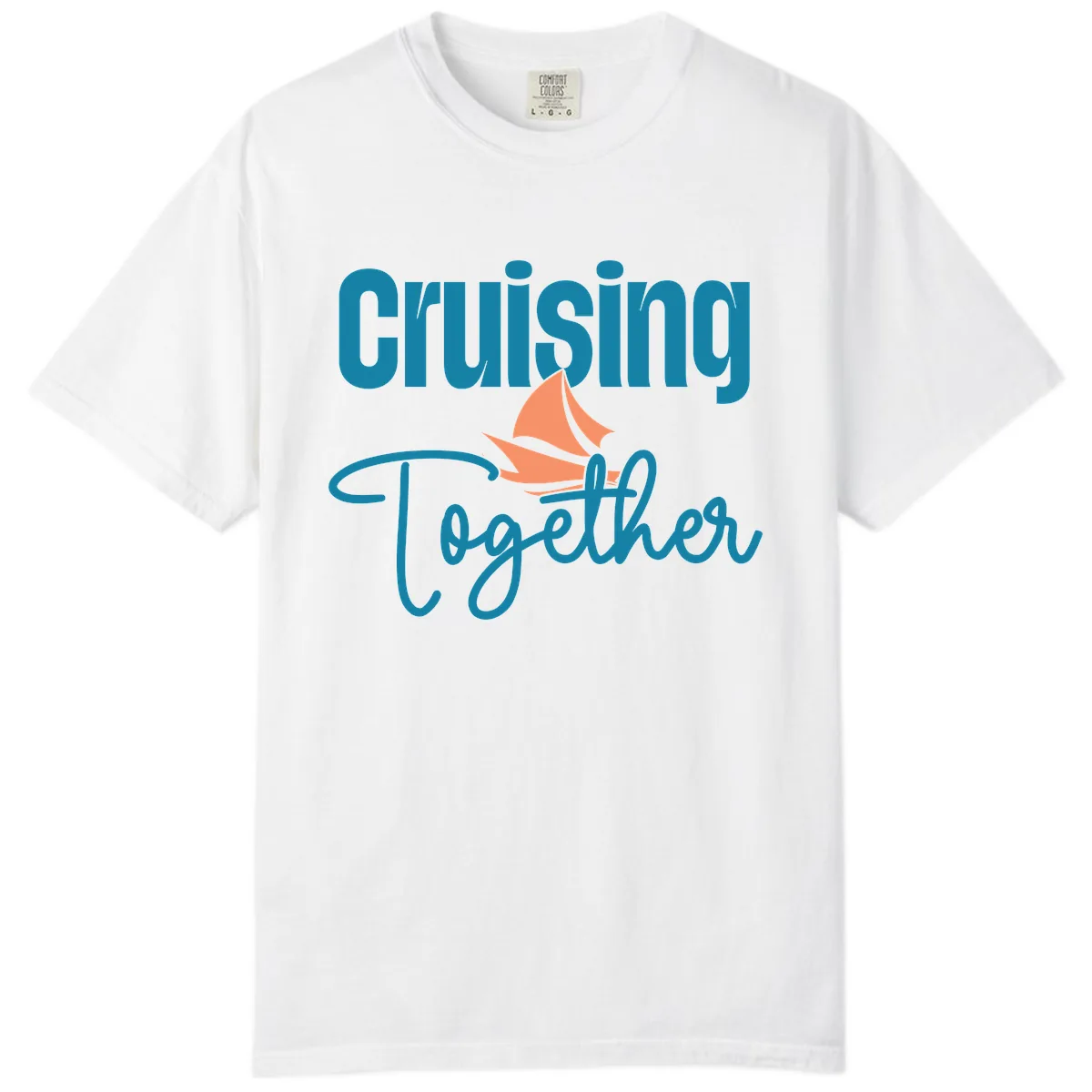 Cruising Together Sailboat Comfort Color in White