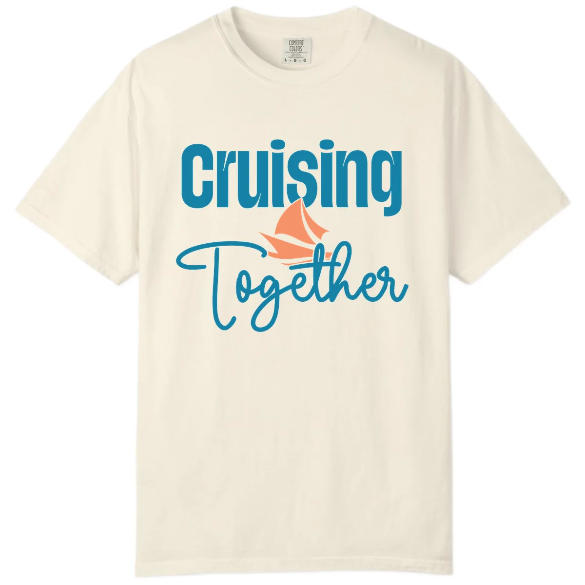 Cruising Together Sailboat Comfort Color in Ivory