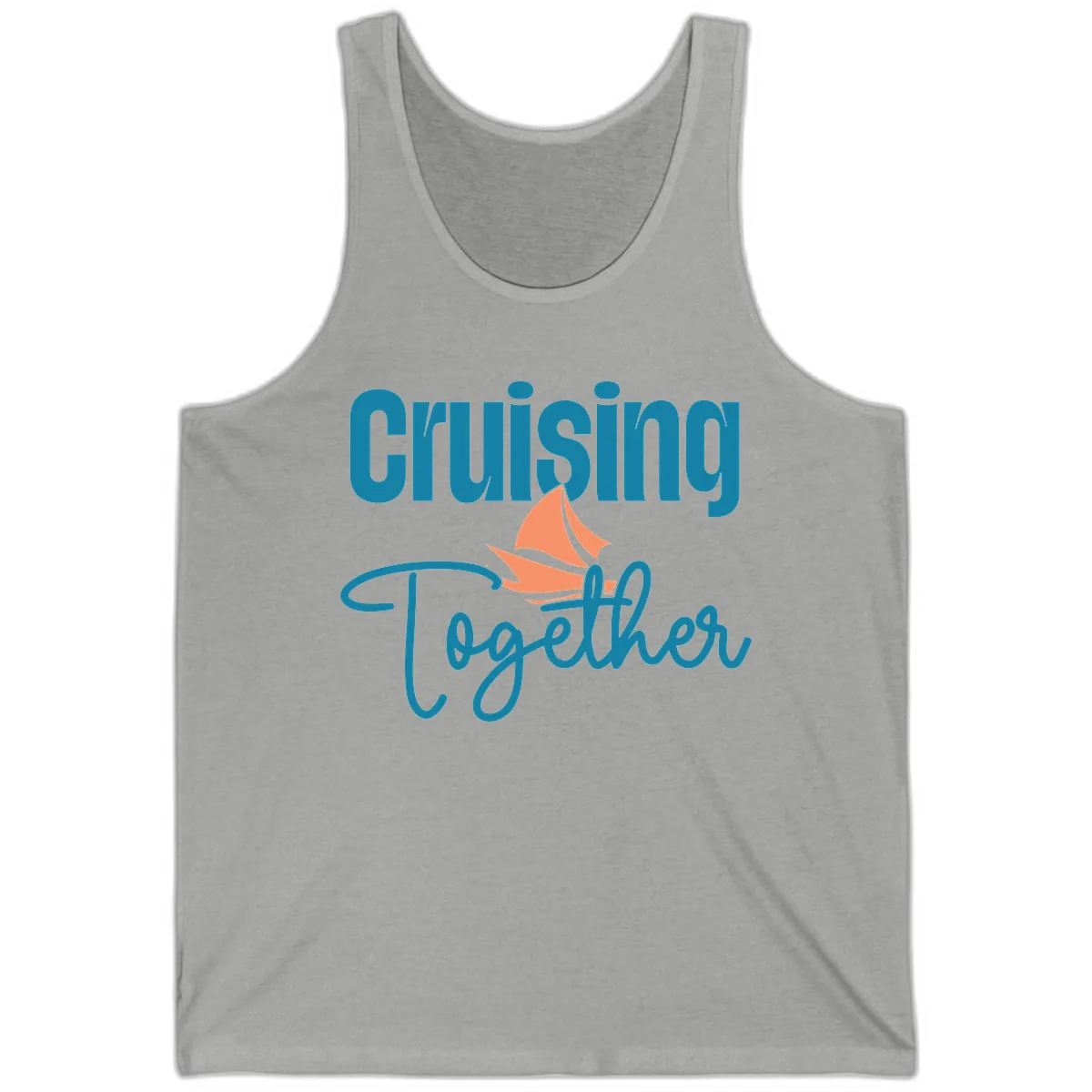 Cruising Together Sailboat Tank in Athletic Heather