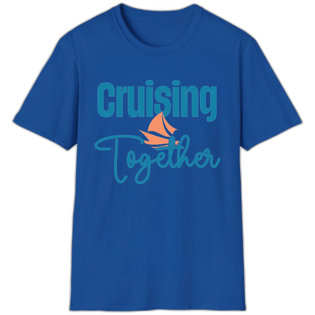 Cruising Together Sailboat T-Shirt in Royal