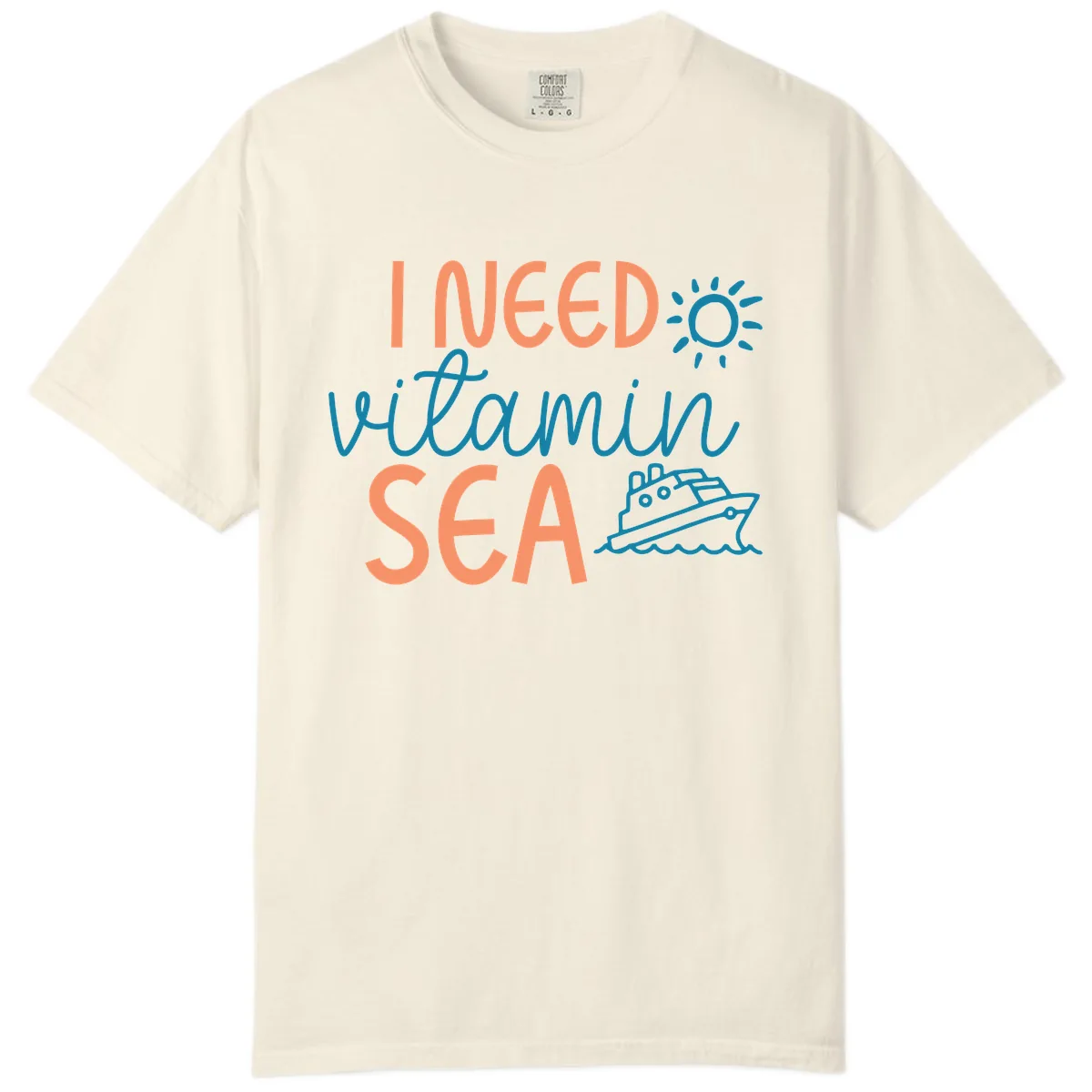 I Need Vitamin Sea Comfort Color in Ivory