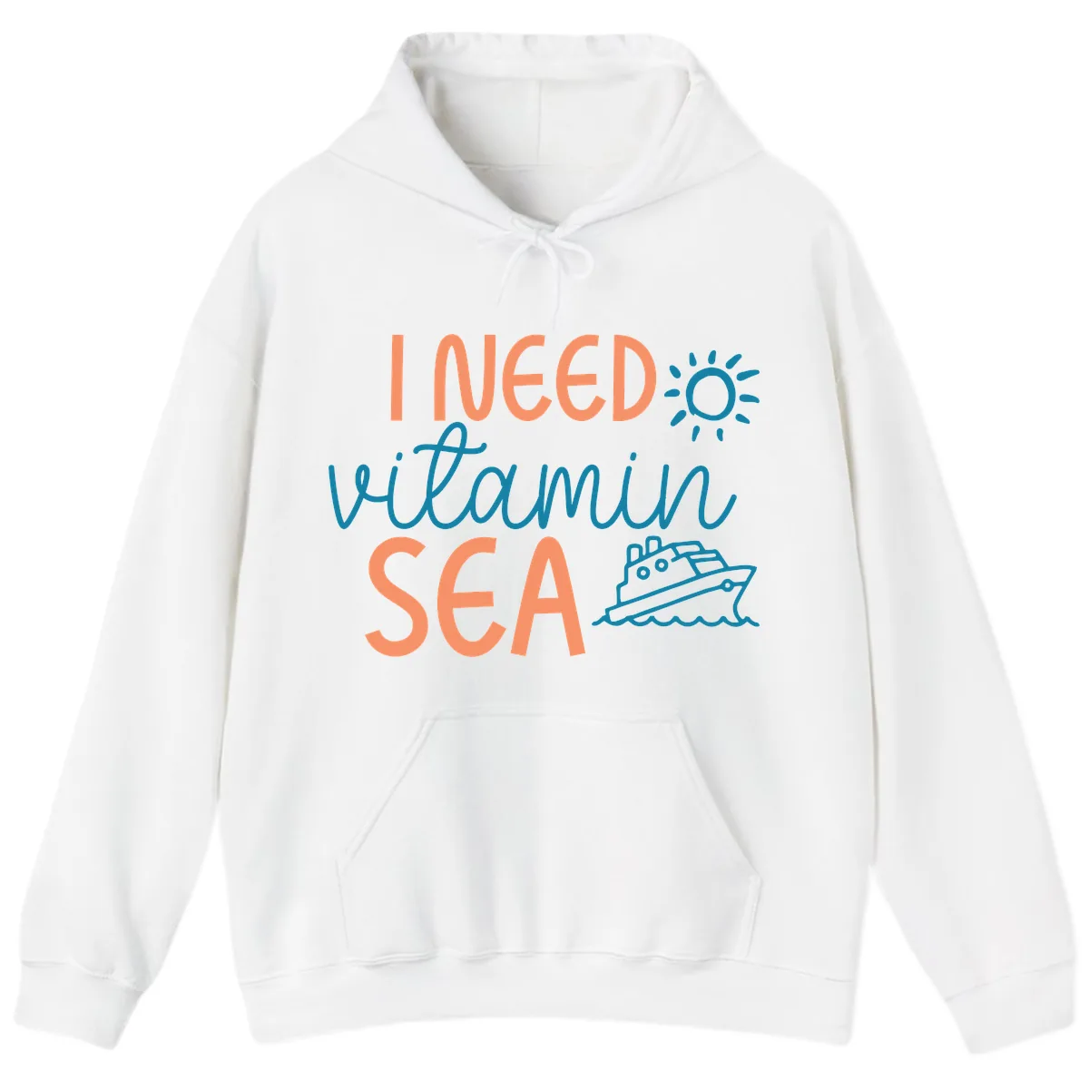 I Need Vitamin Sea Hoodie in White