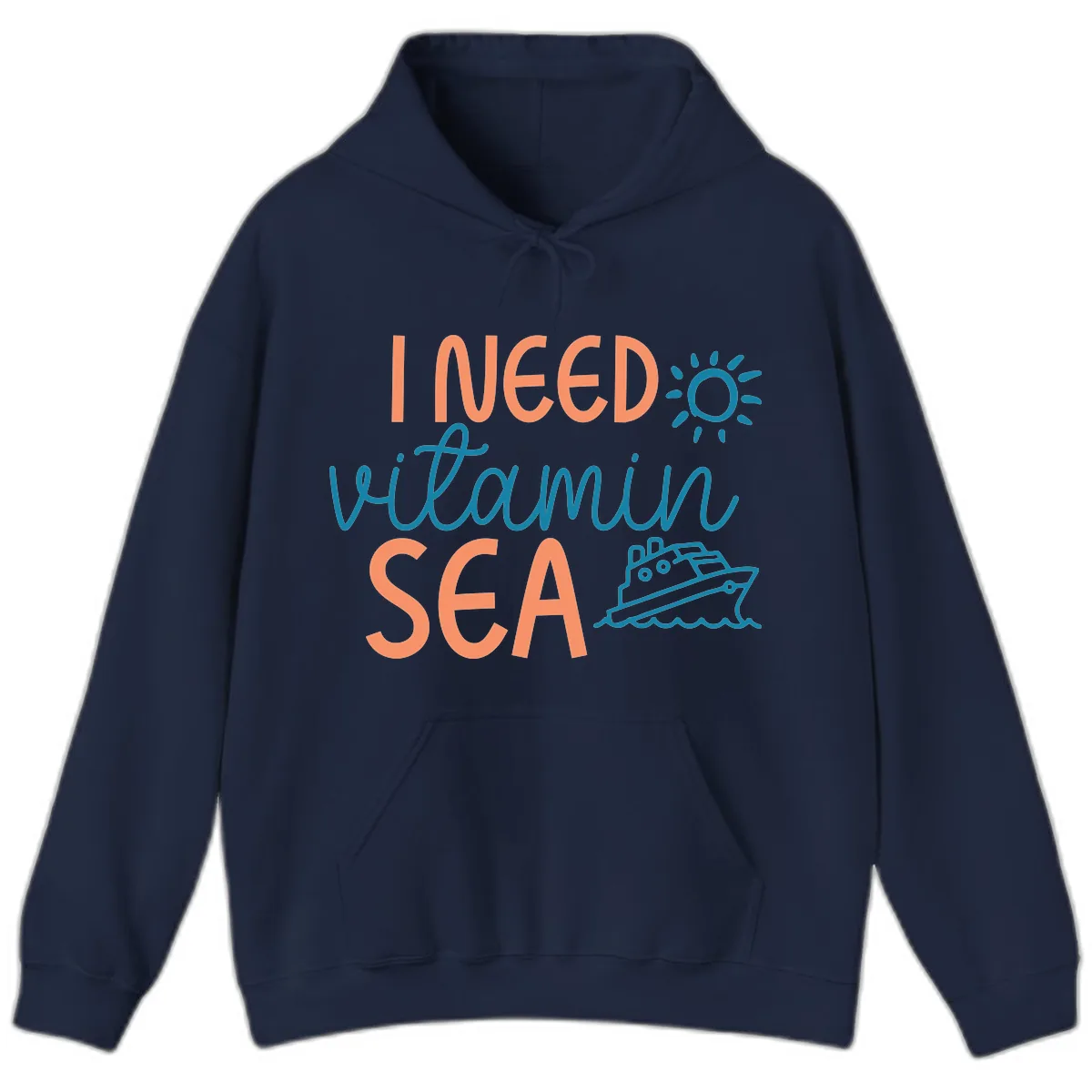 I Need Vitamin Sea Hoodie in Navy
