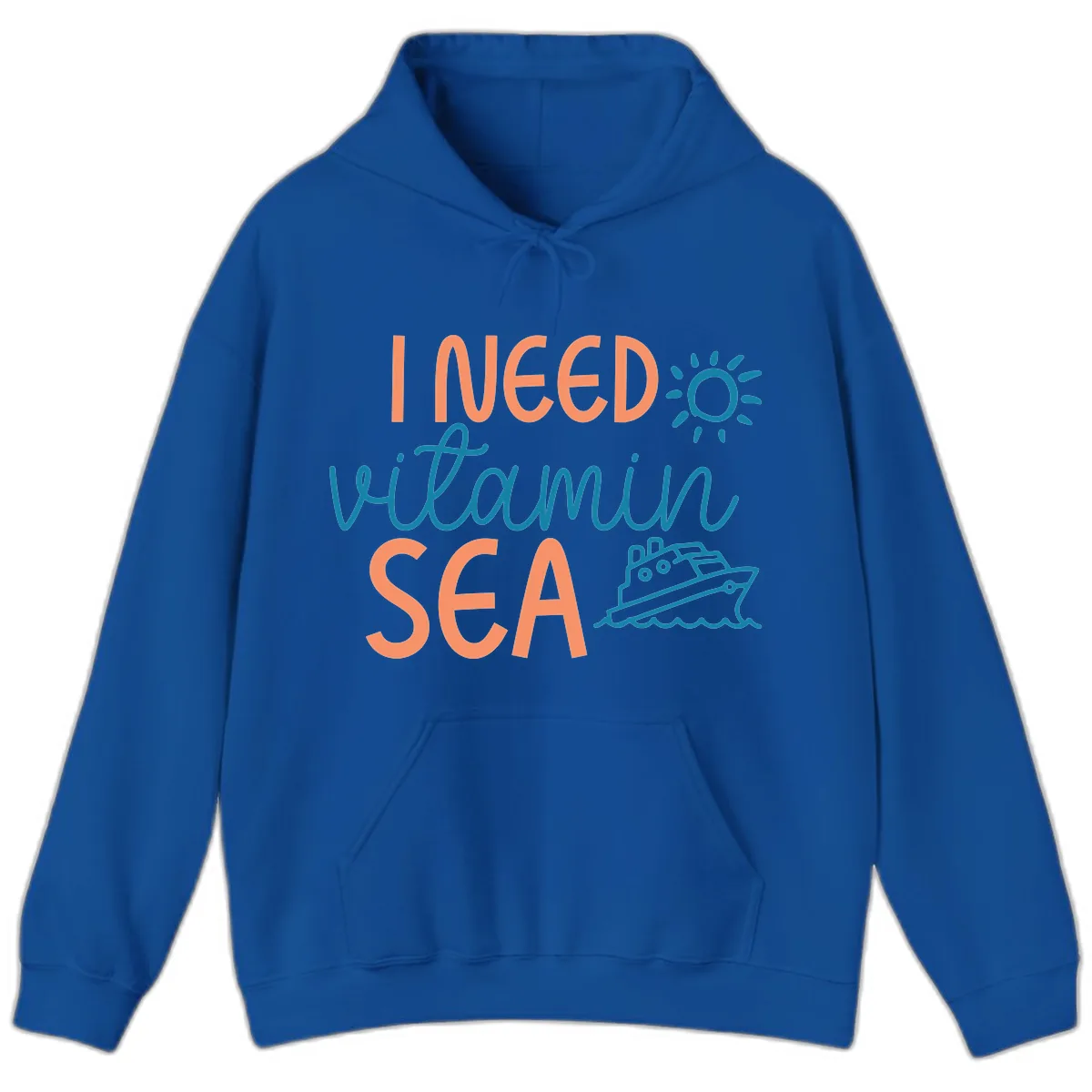 I Need Vitamin Sea Hoodie in Royal