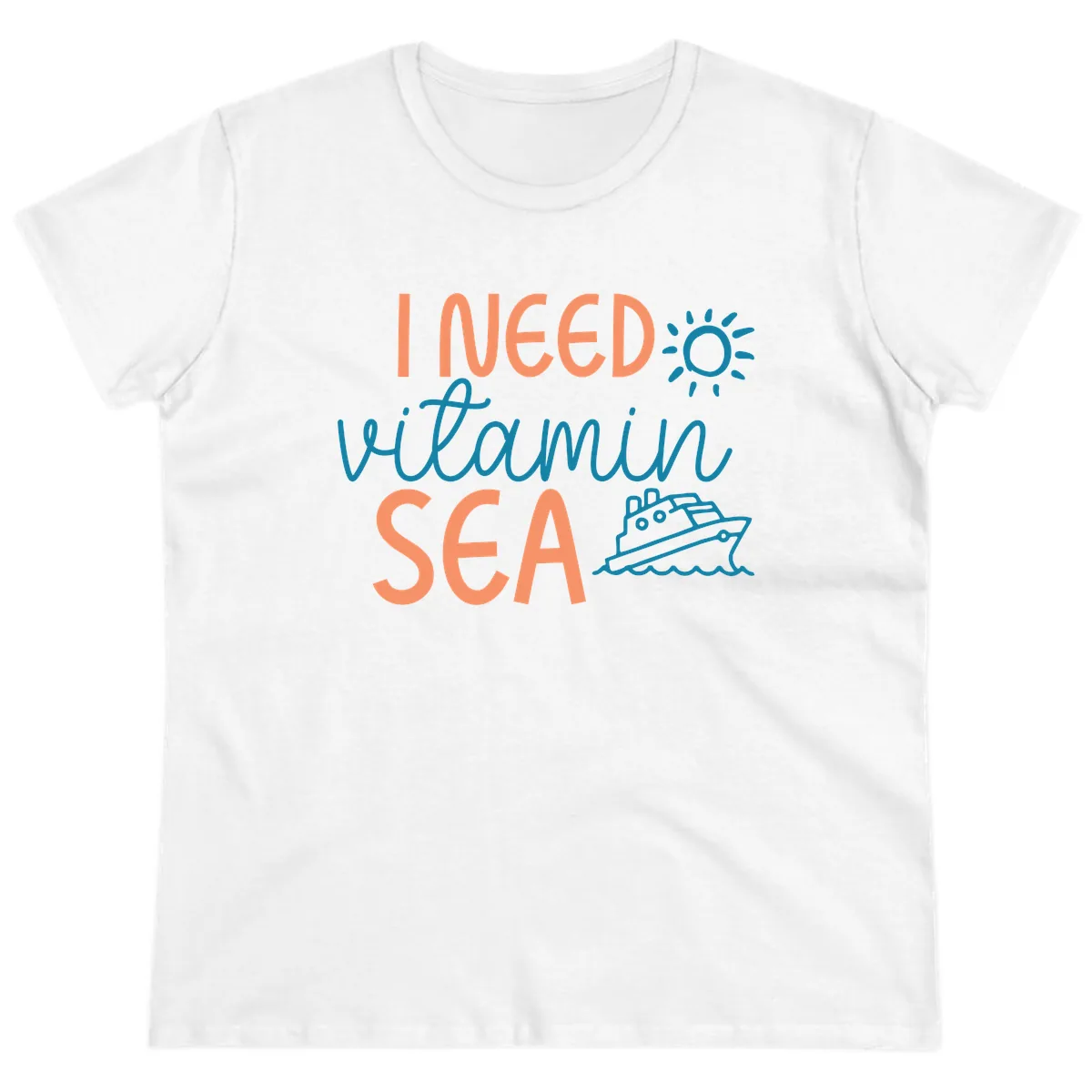 I Need Vitamin Sea Ladies Tee in White