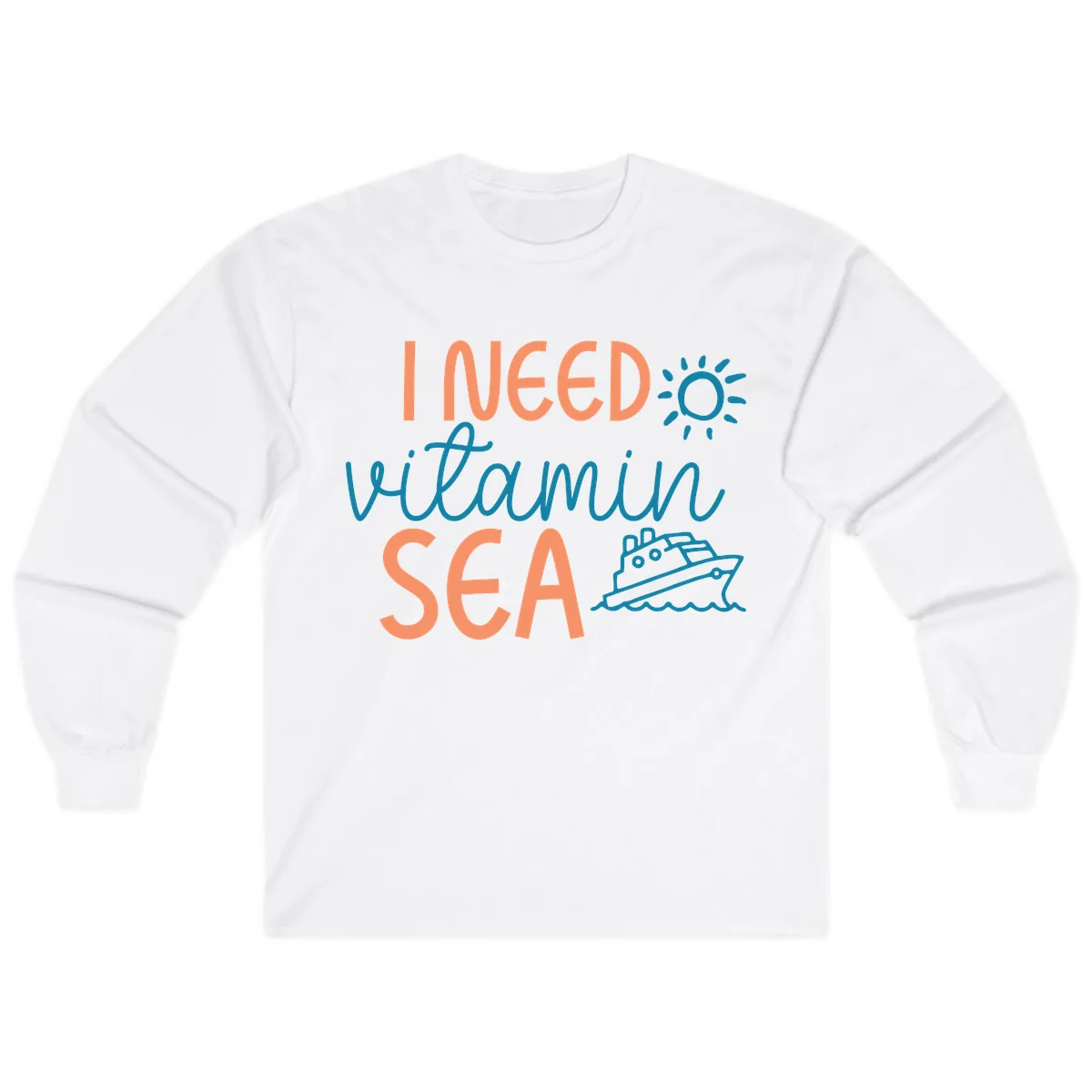 I Need Vitamin Sea Long Sleeve in White