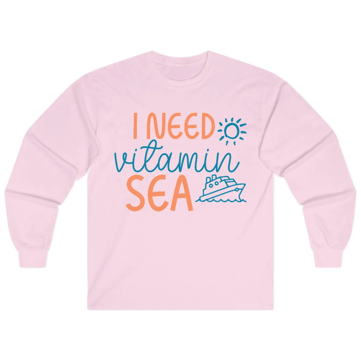 I Need Vitamin Sea Long Sleeve in Light Pink