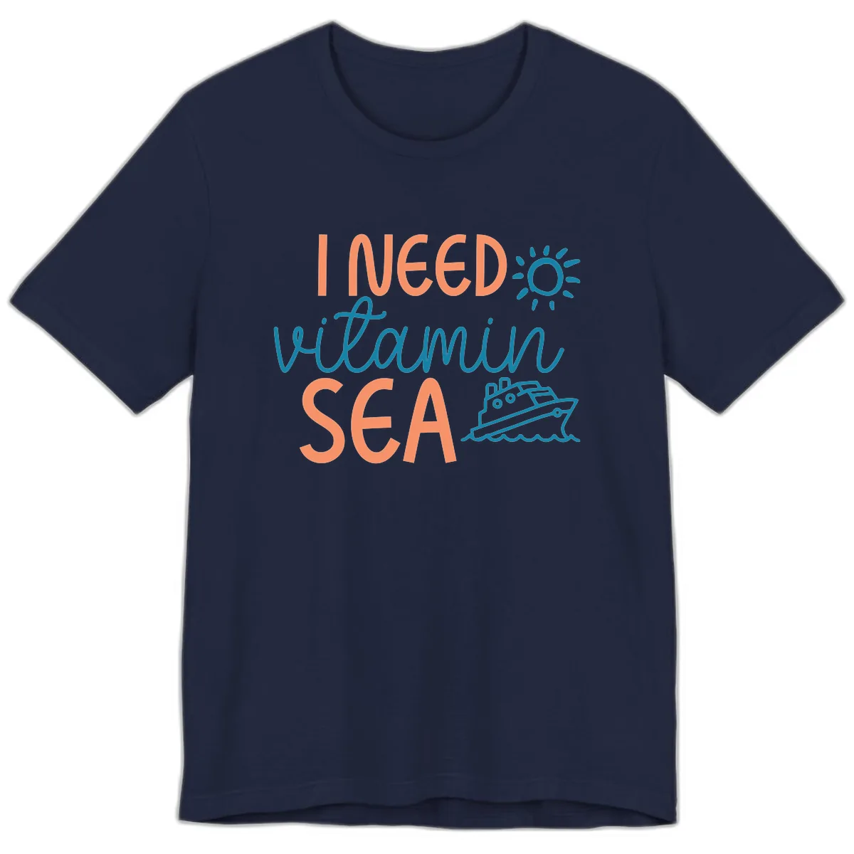 I Need Vitamin Sea Premium T-Shirt in Navy