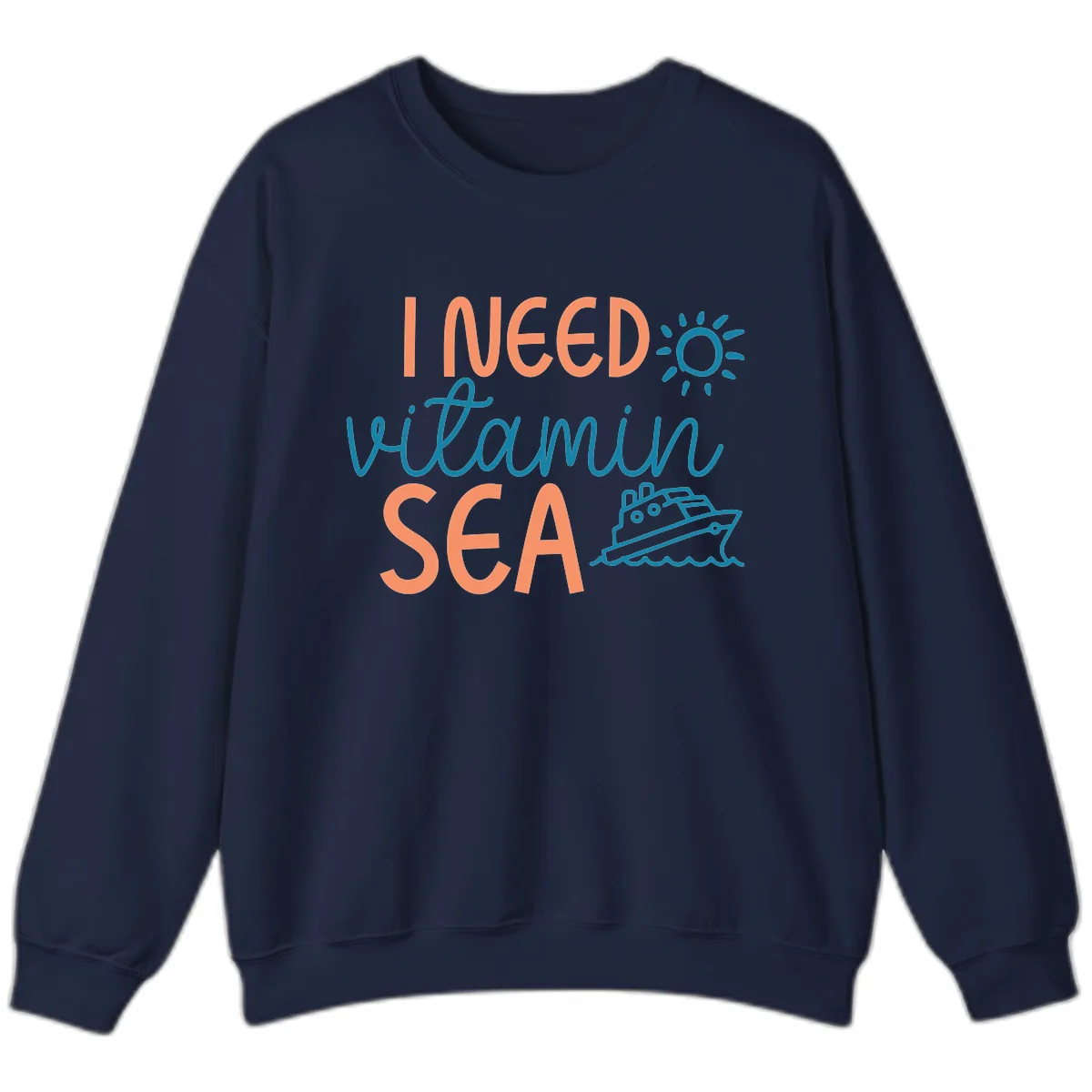I Need Vitamin Sea Sweatshirt in Navy