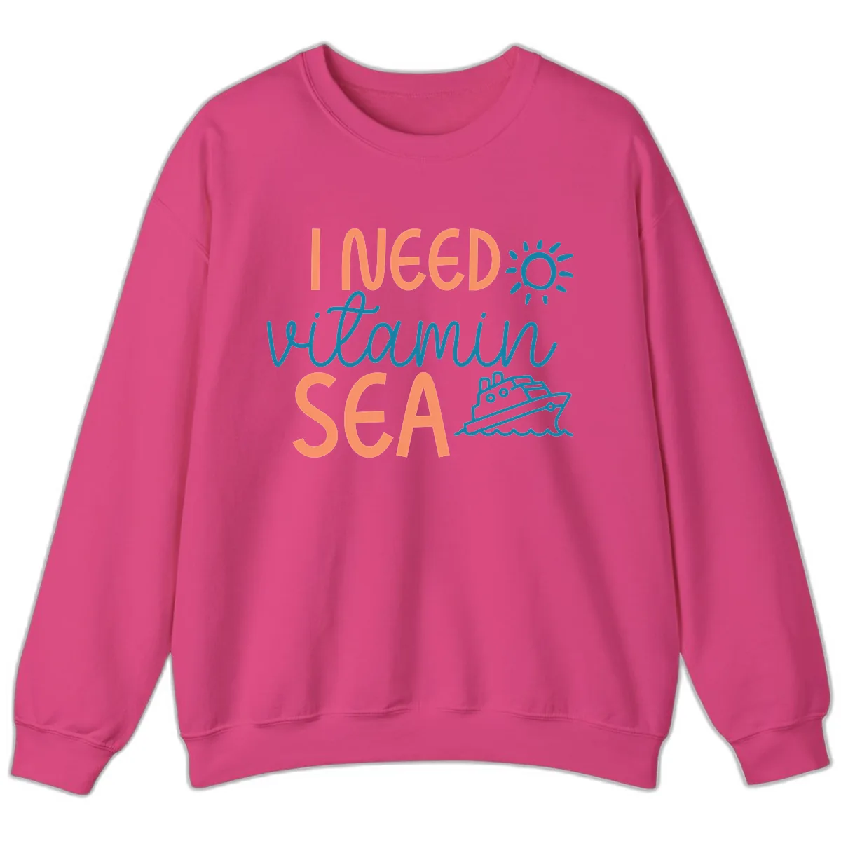 I Need Vitamin Sea Sweatshirt in Heliconia