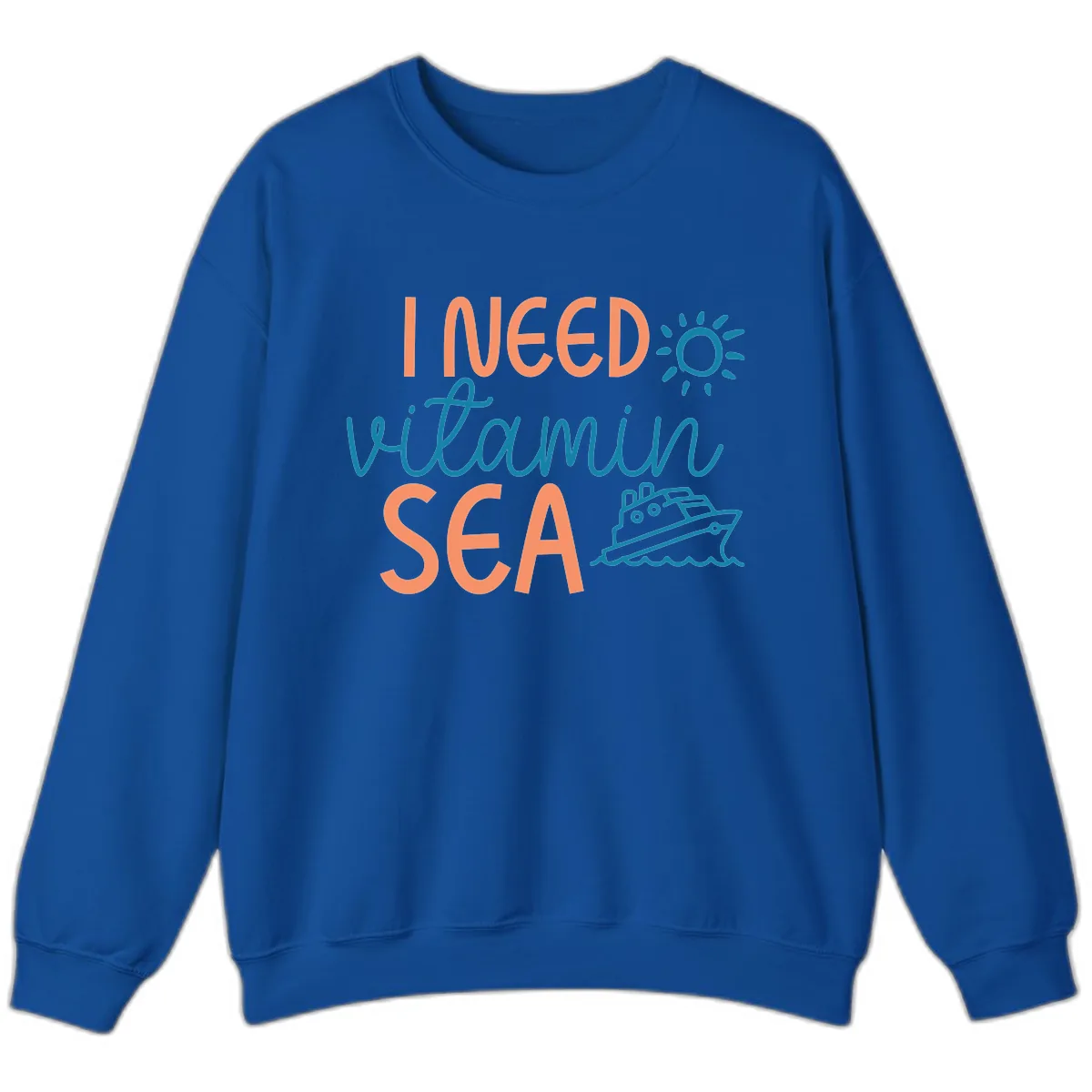 I Need Vitamin Sea Sweatshirt in Royal