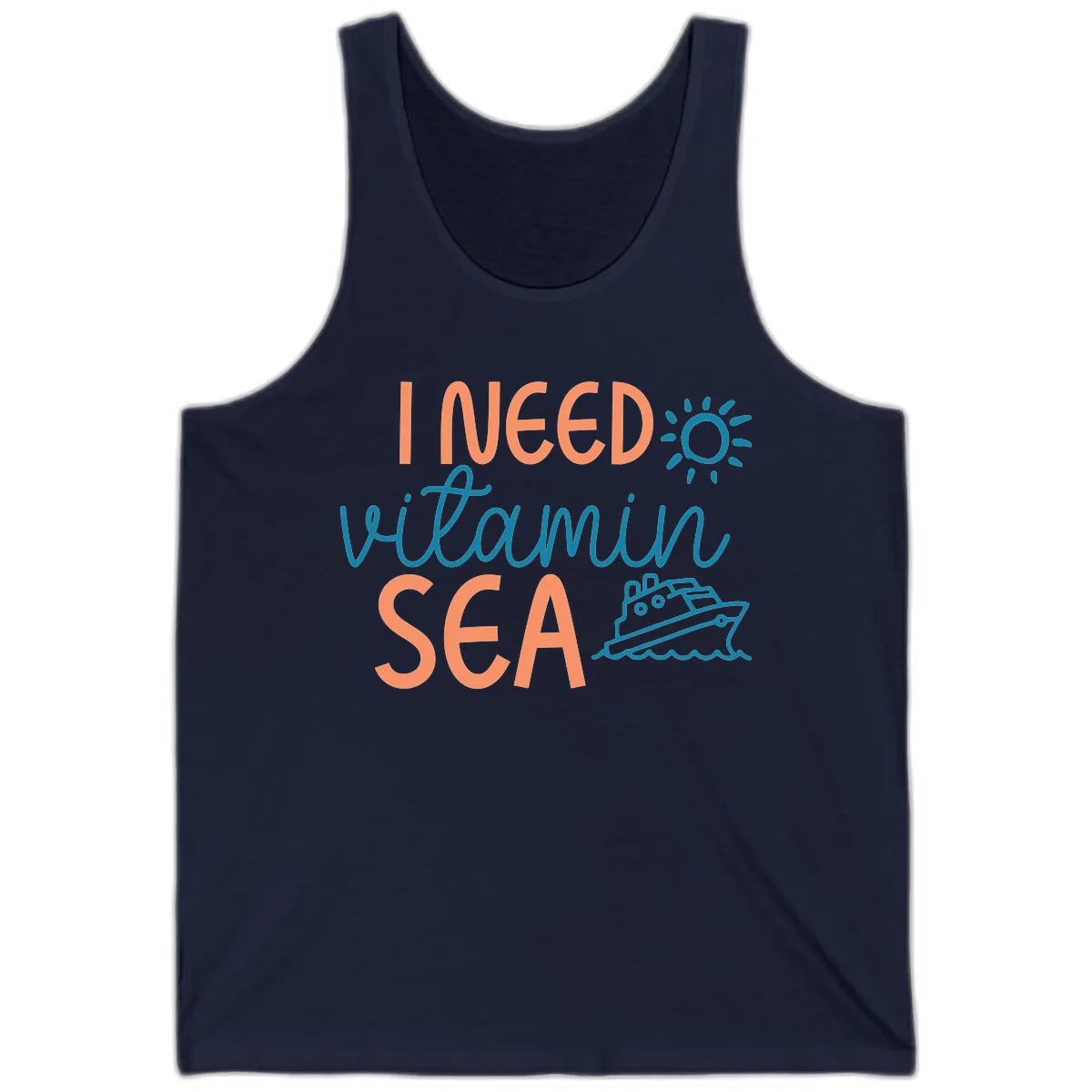 I Need Vitamin Sea Tank in Navy