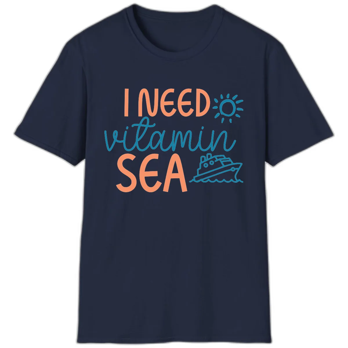 I Need Vitamin Sea T-Shirt in Navy