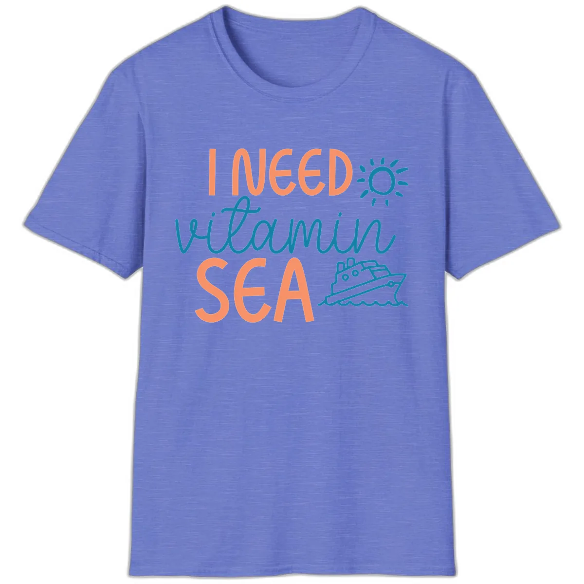 I Need Vitamin Sea T-Shirt in Heather Royal