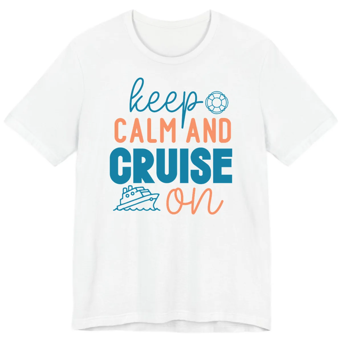 Keep Calm and Cruise On Premium T-Shirt in White