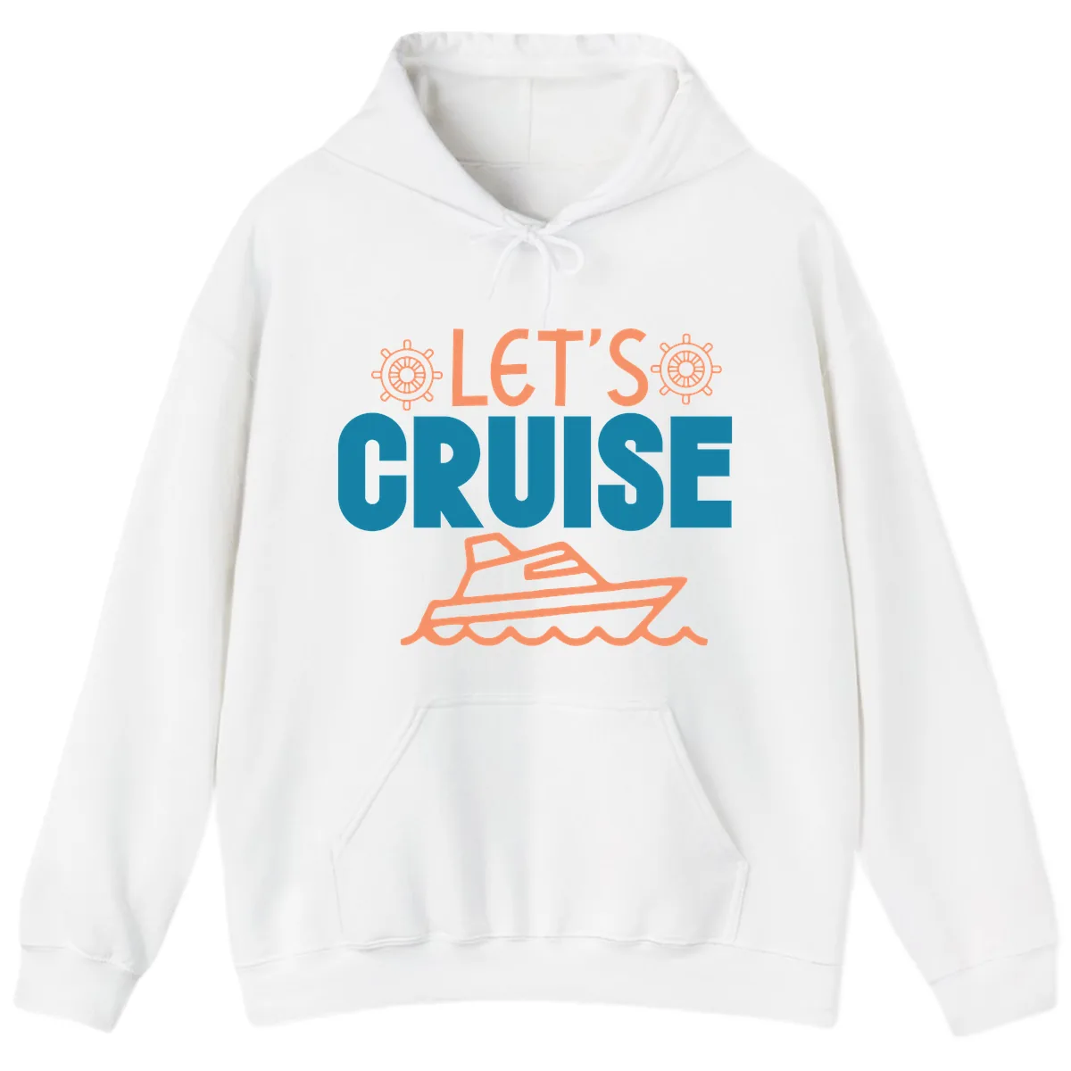 Let's Cruise Hoodie in White
