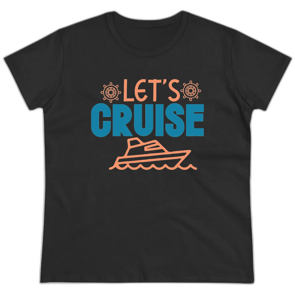 Let's Cruise Ladies Tee in Black