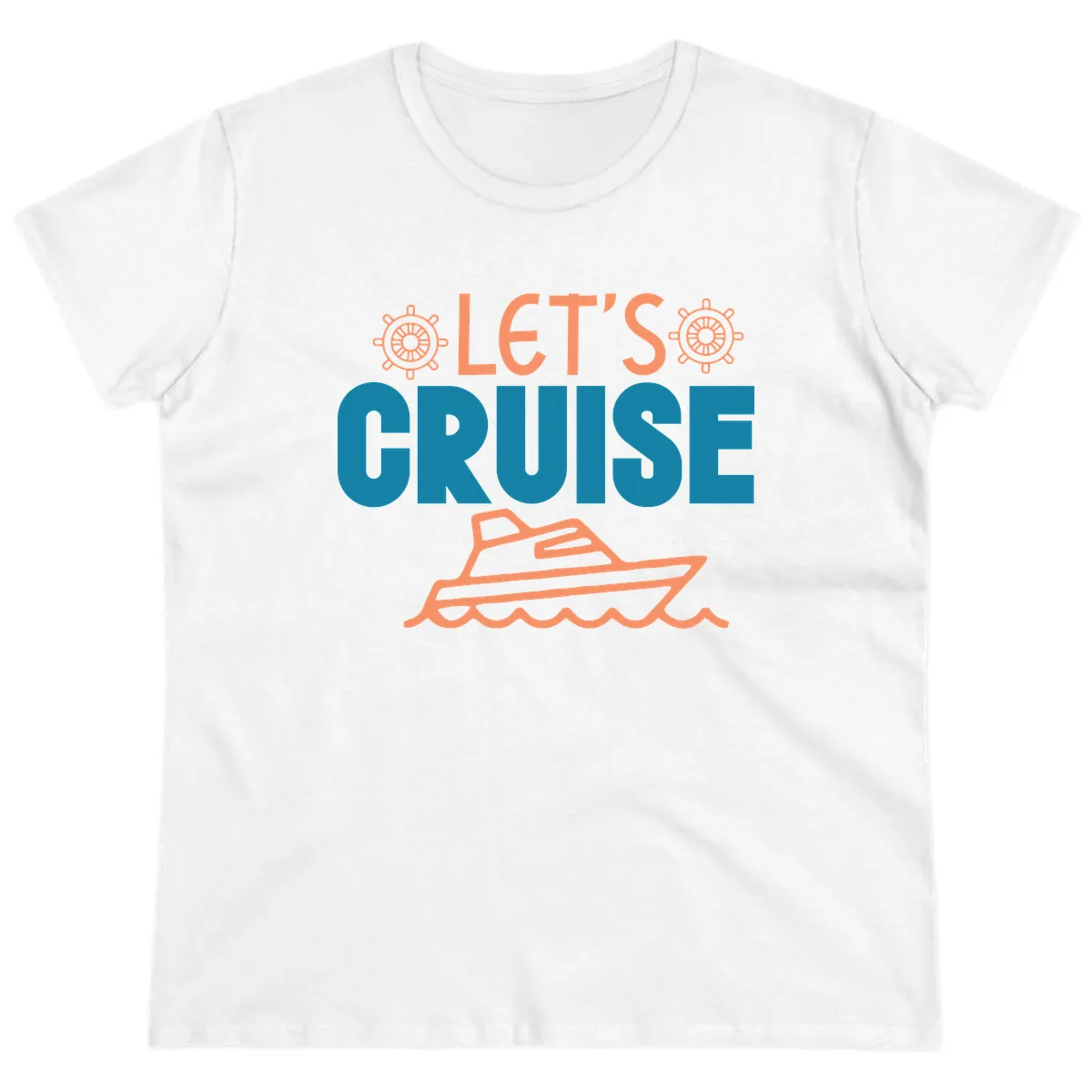 Let's Cruise Ladies Tee in White