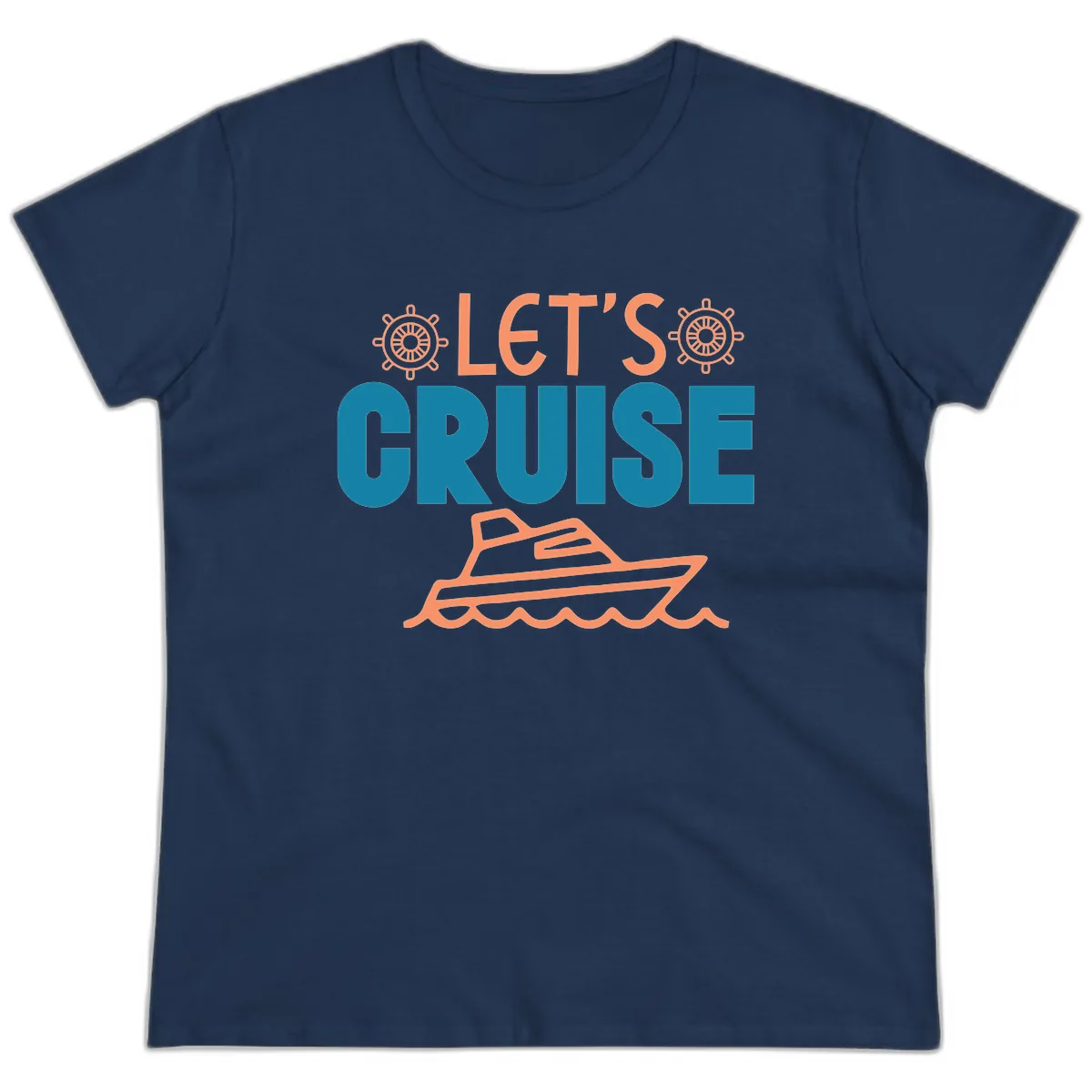 Let's Cruise Ladies Tee in Navy