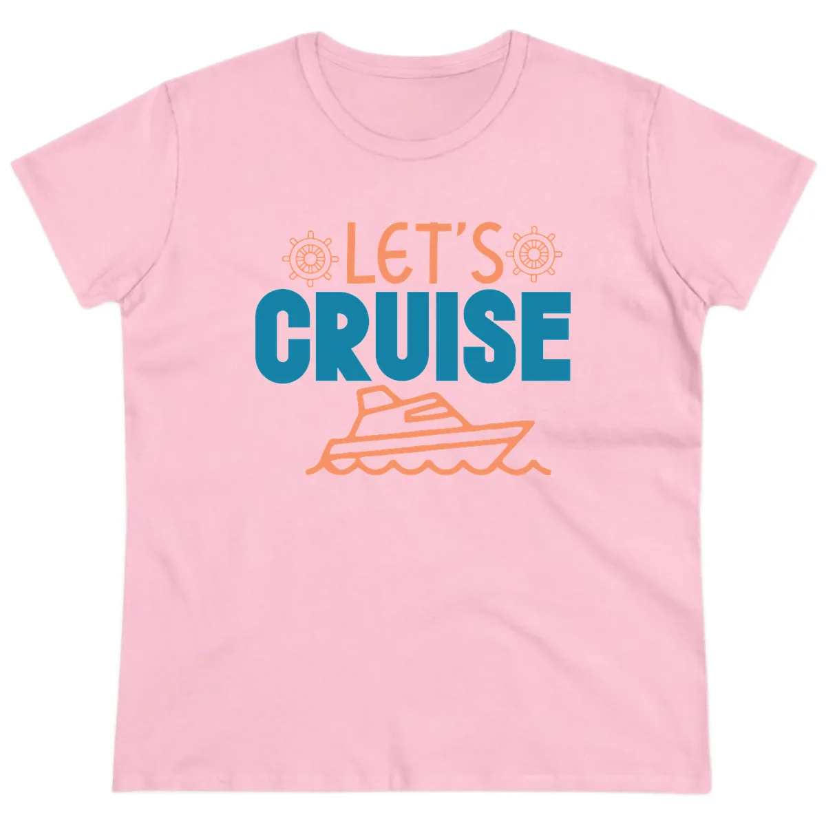 Let's Cruise Ladies Tee in Light Pink