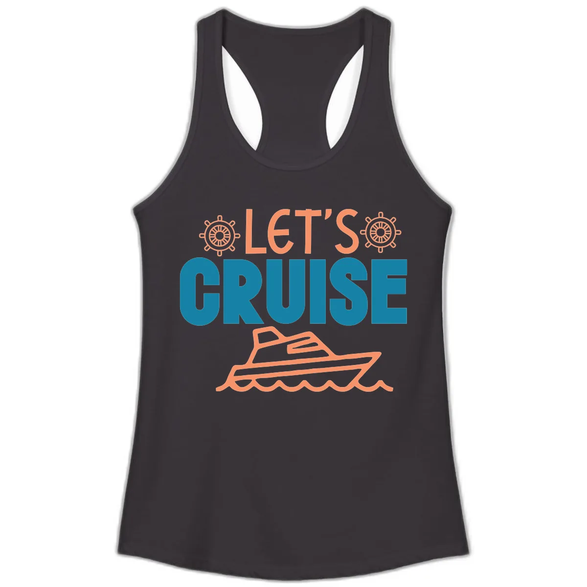 Let's Cruise Ladies Tank in Black