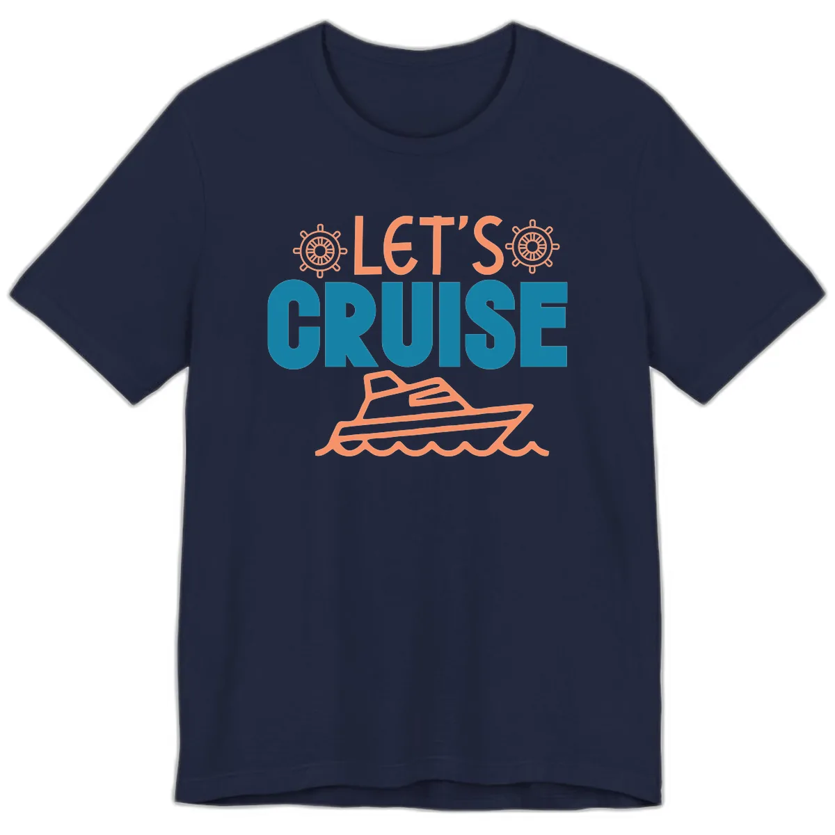 Let's Cruise Premium T-Shirt in Navy