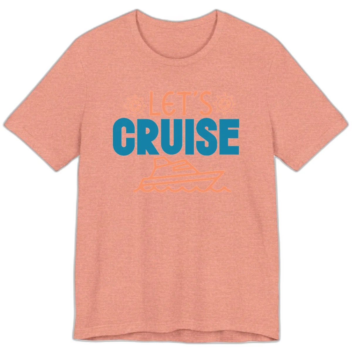 Let's Cruise Premium T-Shirt in Heather Sunset