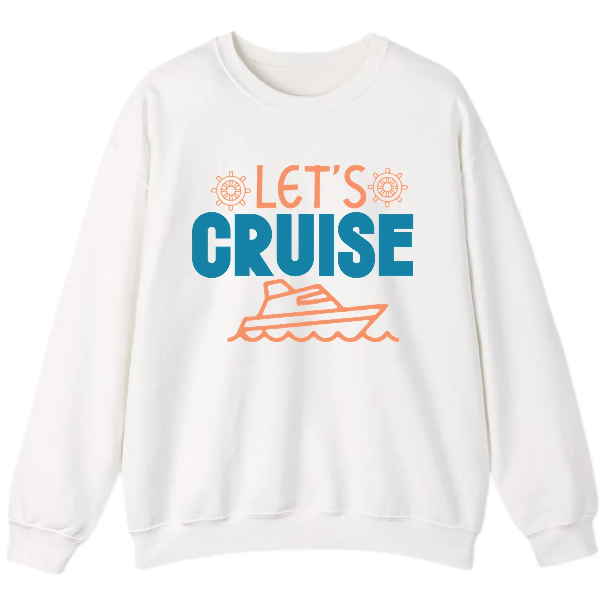 Let's Cruise Sweatshirt in White