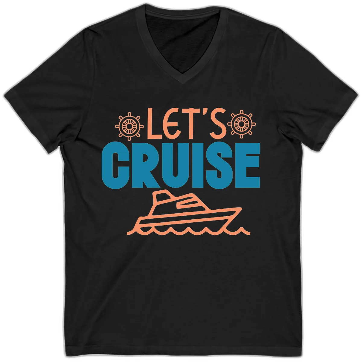 Let's Cruise V-Neck in Black