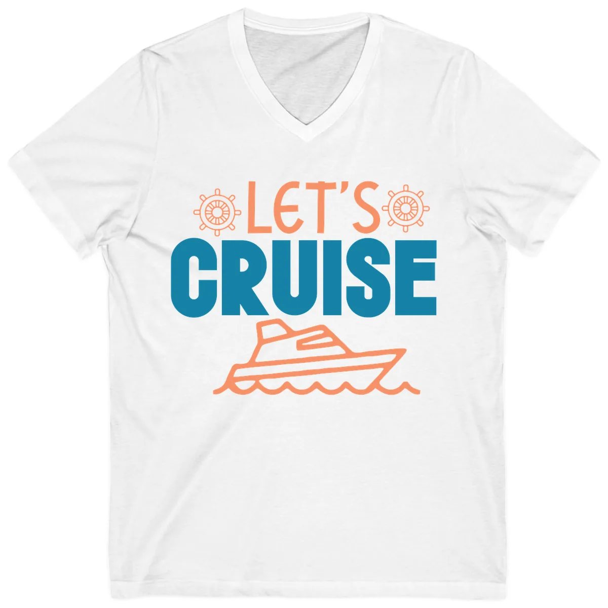Let's Cruise V-Neck in White